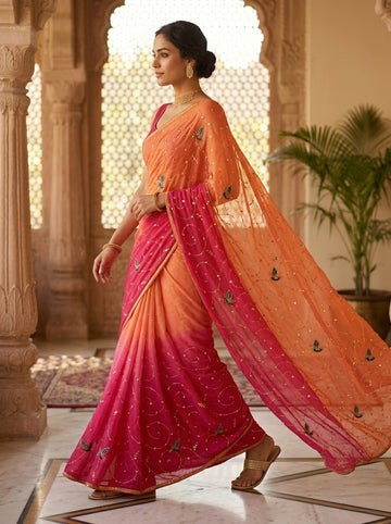 Ranas Aari & Sequine Work Saree