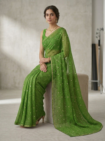 Ranas Green Motha Saree
