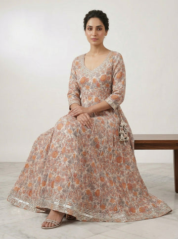 Ranas Cotton Printed Anarkali Suit