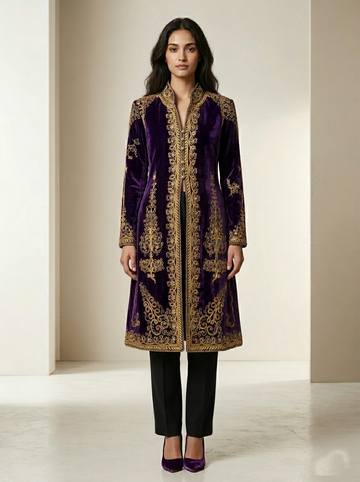 Ranas Purple Velvet Jacket