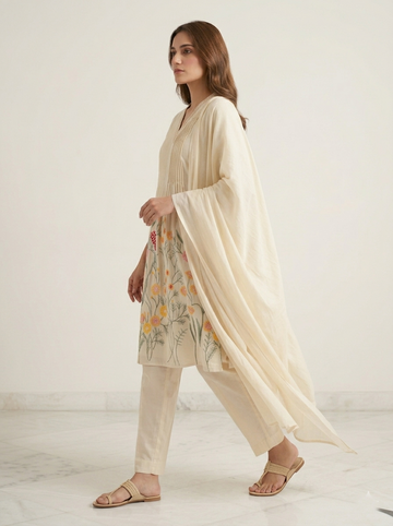 Ranas Cream Color Cotton Suit