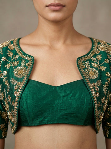 Ranas Bottle Green Designer Lehenga