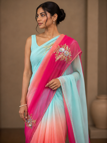 Ranas Sequins & Cutdana Work Designer Saree