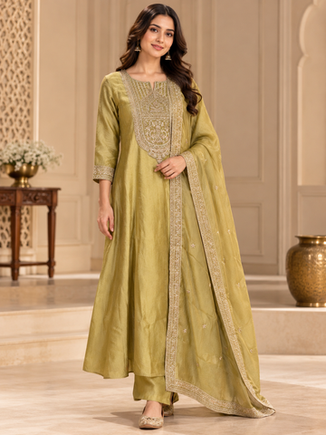 Ranas Pista Green Designer Suit