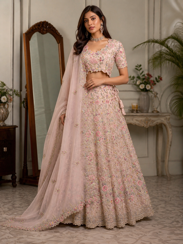 Ranas Peach Color Designer Lehenga