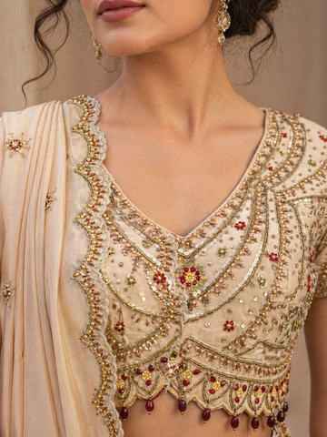Ranas Beige Color Printed Lehenga