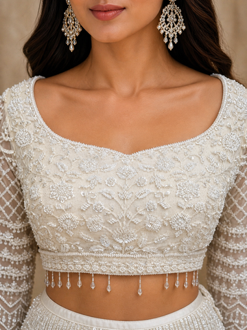 Ranas White Color Designer Lehenga