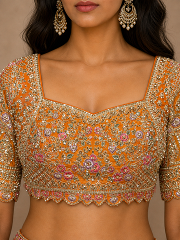 Ranas Orange Color Designer Lehenga