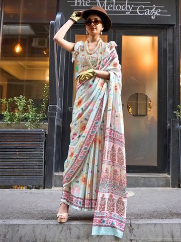 Ranas Trendy Printed Satin Silk Saree