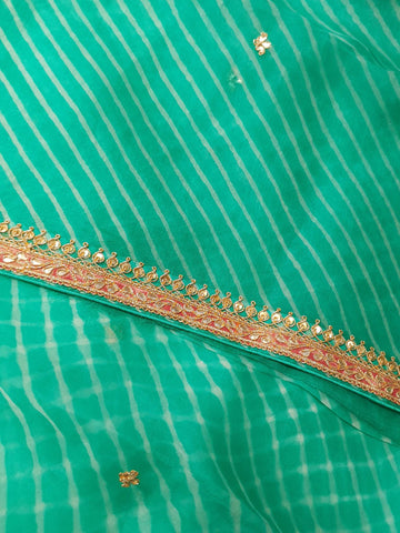 Ranas Sea Green Leheriya Saree