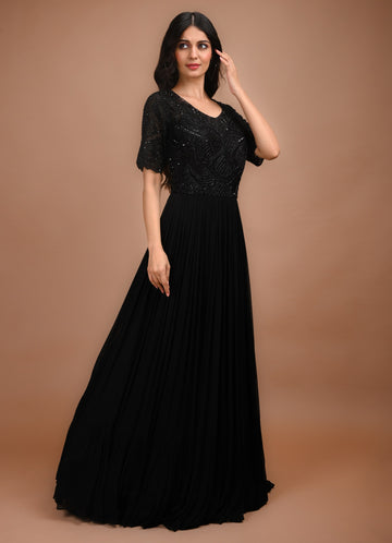 Ranas Black Designer Gown