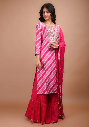 Ranas Rani Pink Sharara Set