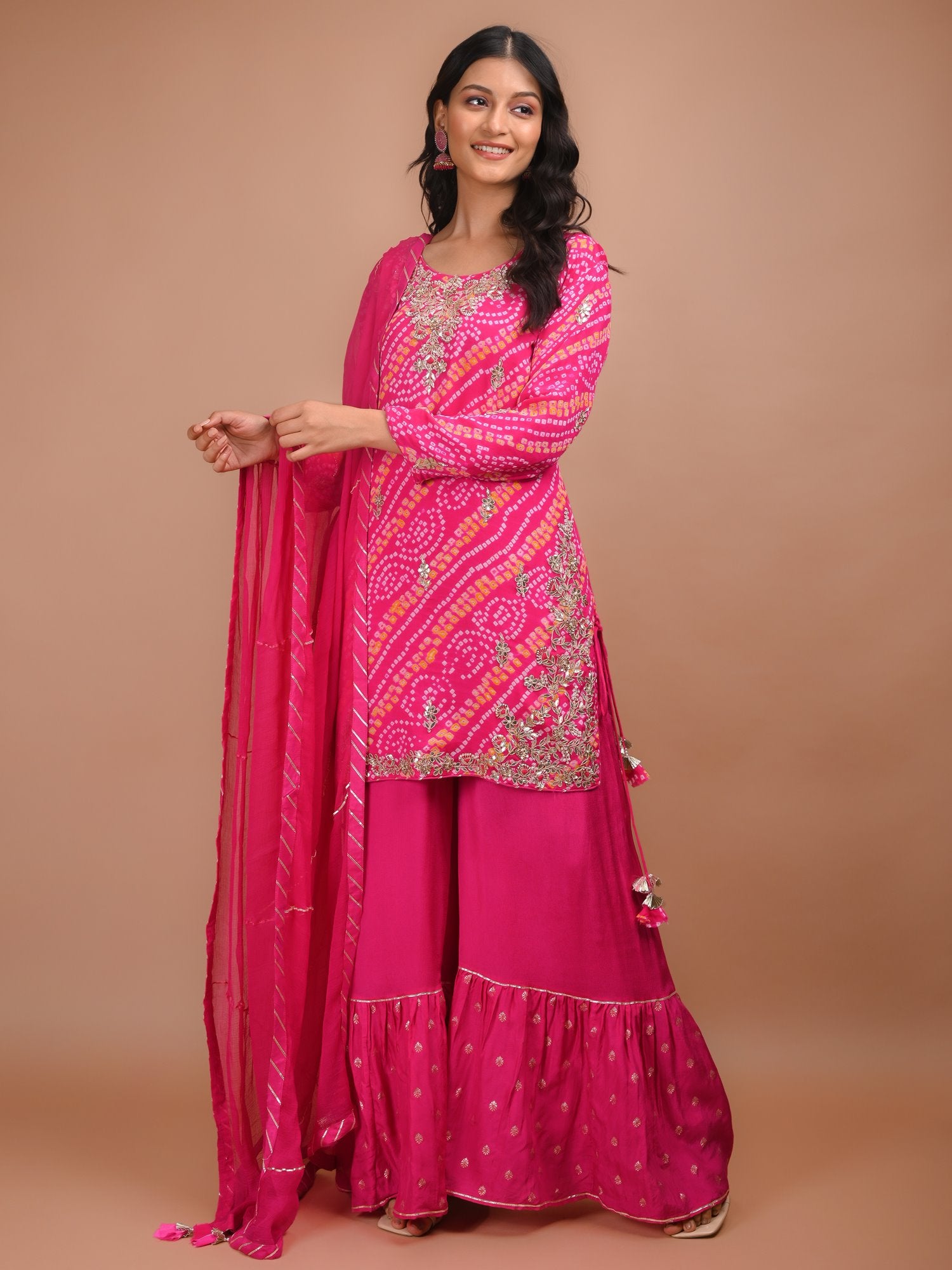 Ranas Bhandej Designer Sharara Set