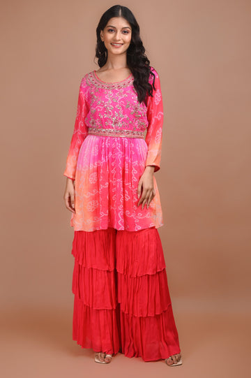 Ranas Bandhej Garara Set