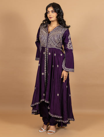 Ranas Purple Color Indo western
