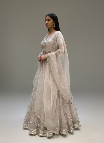 Ranas Aari &Mirror Work Lehenga