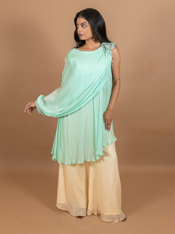 Ranas Sea Green Color party Dress