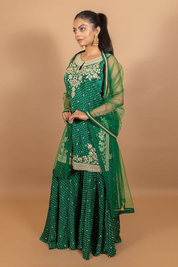 Ranas Green Color Indo Western
