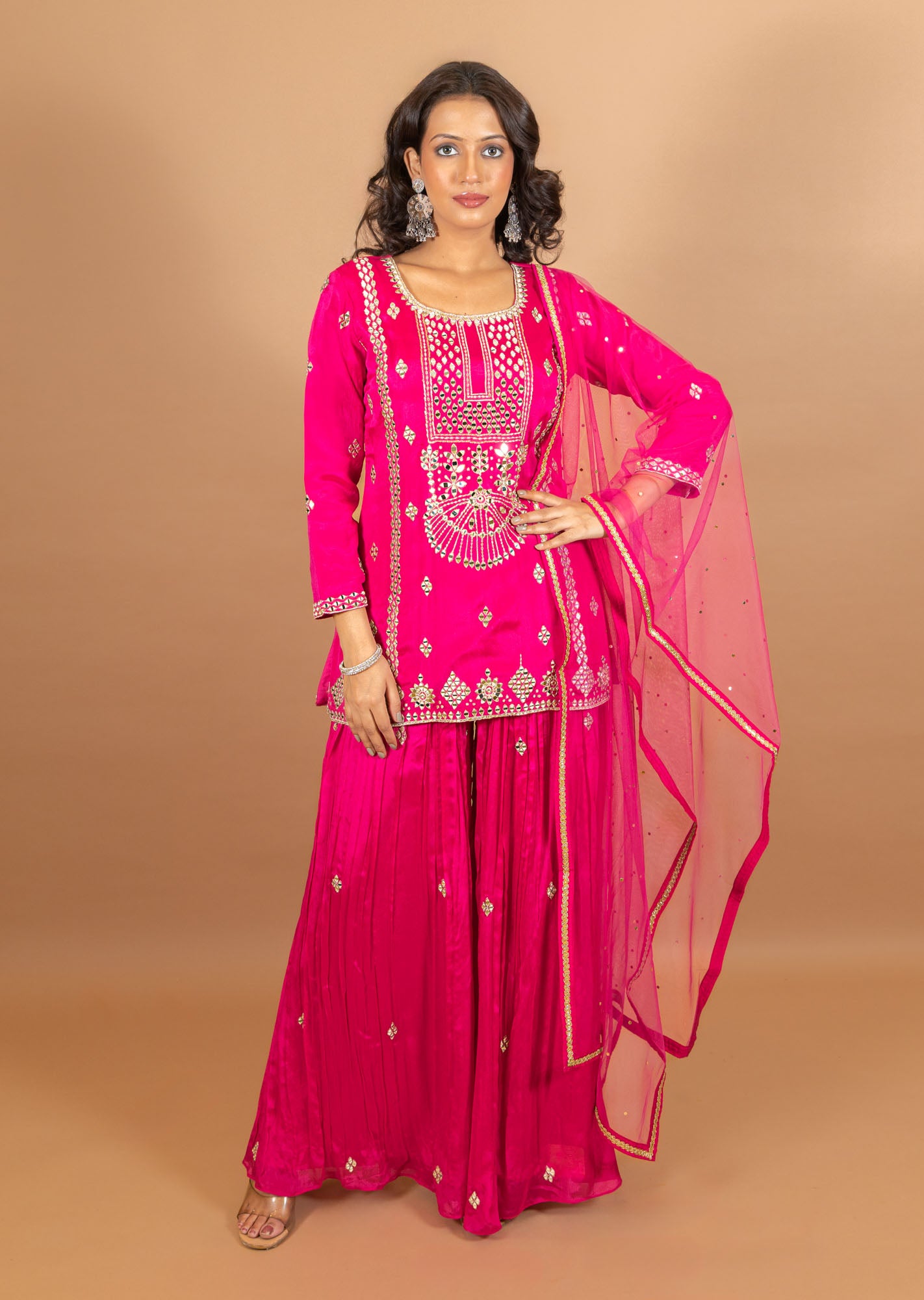 Ranas Mirror Work Sharara Set