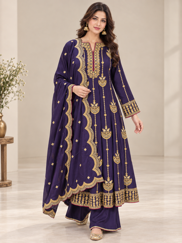 Ranas Purple Color Designer Anarkali Suit