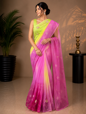 Ranas Sequins & Aari Work Designer Saree