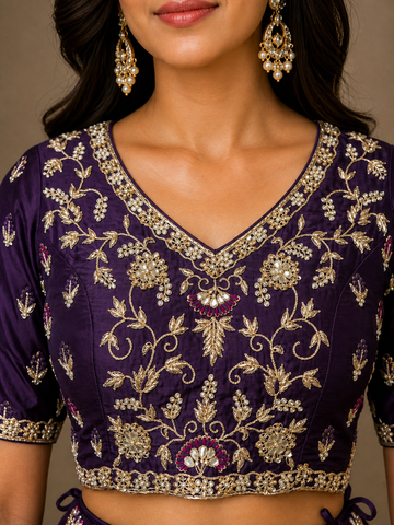 Ranas Rani & Purple Leheriya Lehenga