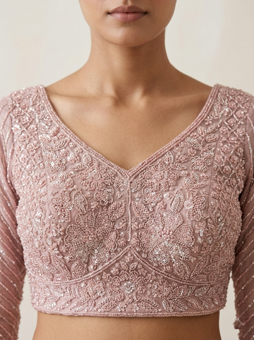 Ranas Rose Gold Color Designer Lehenga