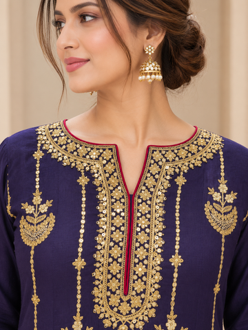 Ranas Purple Color Designer Anarkali Suit