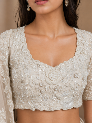 Ranas Off White Color Designer Lehenga