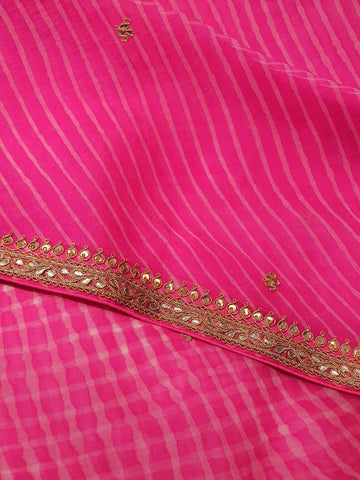 Ranas Pink Color Leheriya Saree