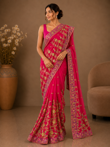Ranas Gota & Marori Work Designer Saree