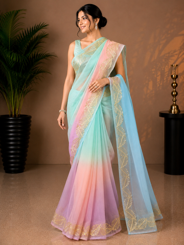 Ranas Sikiya Gota Work Designer Saree