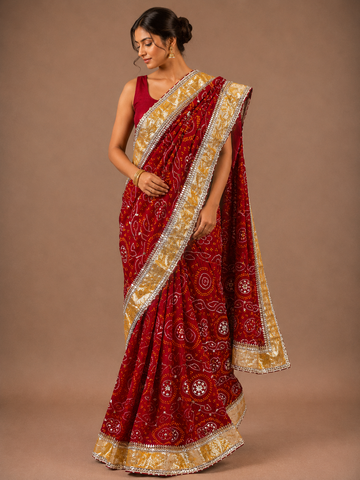 Ranas Authentic Bandhej Saree