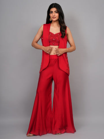 Ranas Plazo Set with Jacket