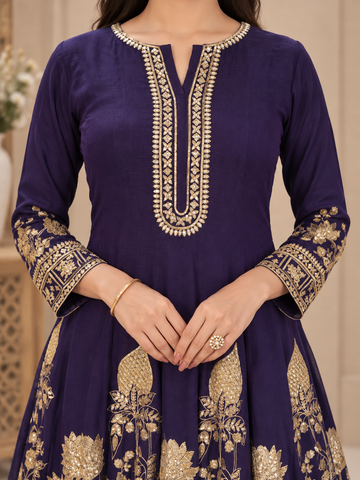 Ranas Purple Color Designer Anarkali Suit