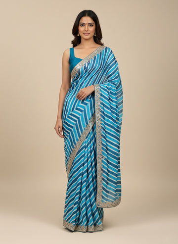 Ranas Gota Patti Leheriya Saree