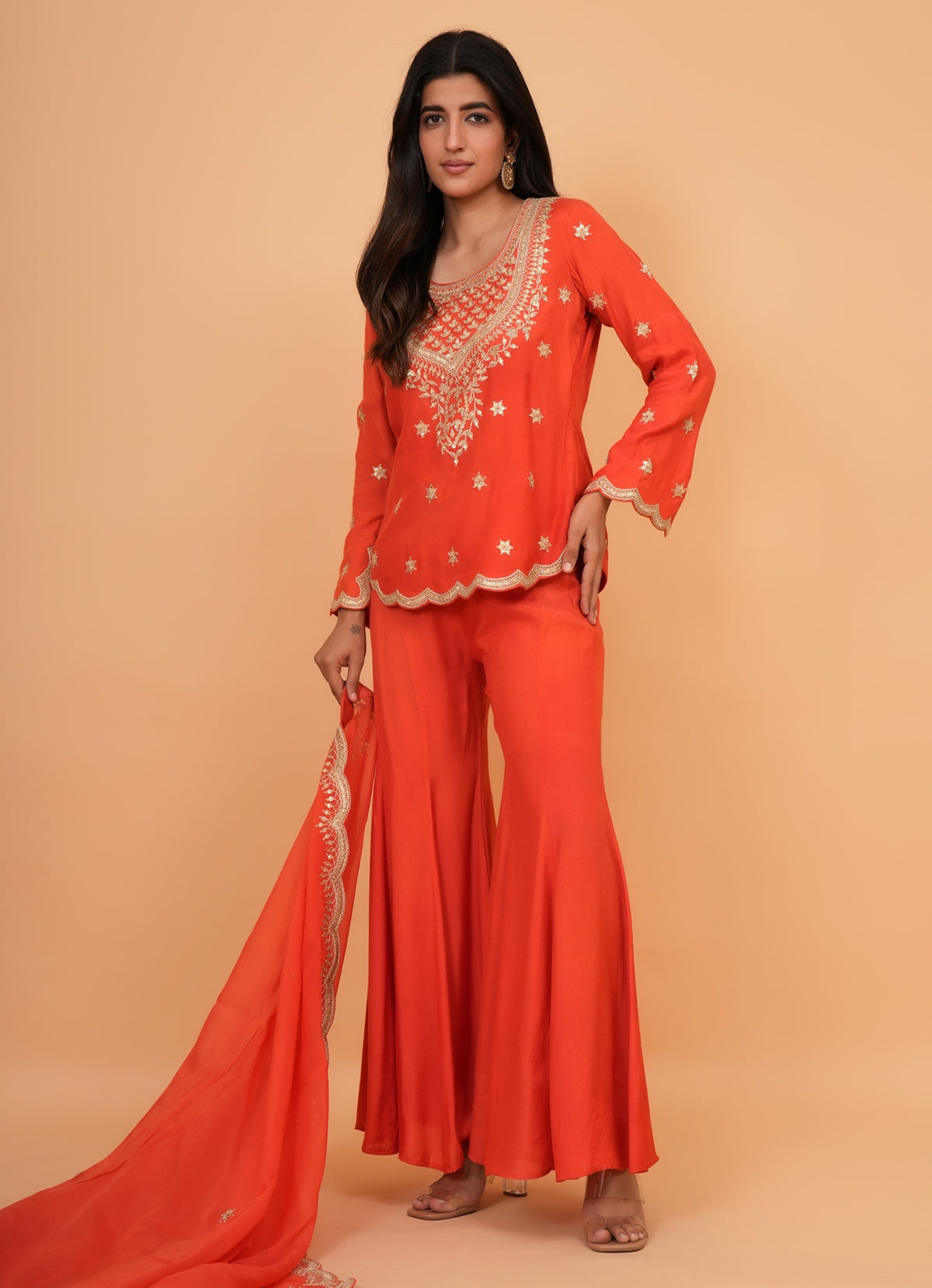 Ranas Marori & Sequine Work Plazo Set