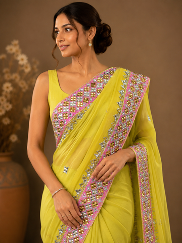 Ranas Danka Work Designer Saree