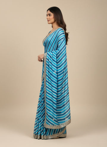 Ranas Gota Patti Leheriya Saree