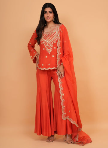 Ranas Marori & Sequine Work Plazo Set