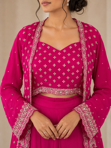 Ranas Jacket Style Palazzo Set