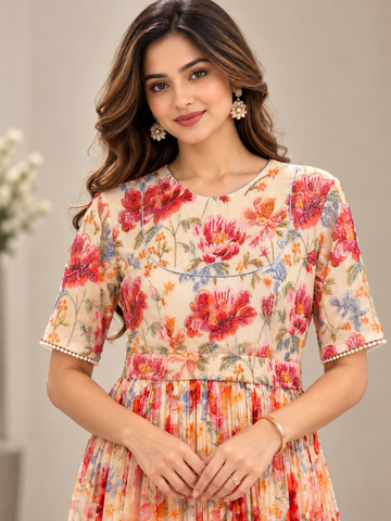 Ranas Chiffon Printed Gown