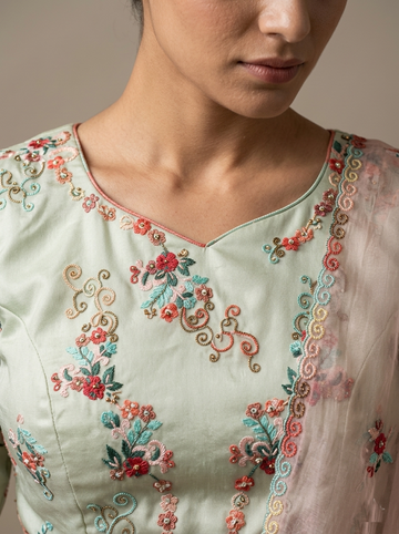 Ranas Sea Green Color Designer Lehenga