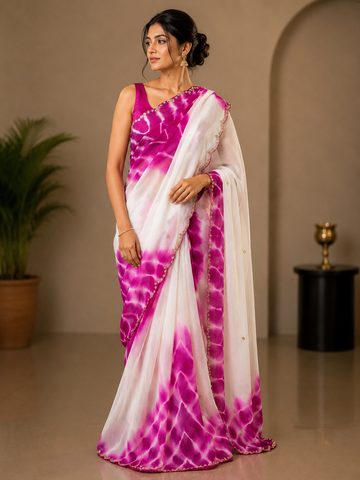 Ranas Sequins Work Tie Dye Saree