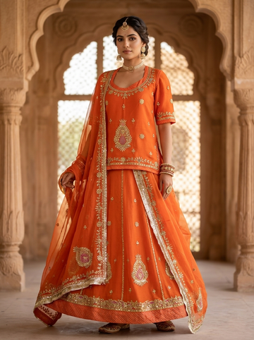 Ranas Handcrafted Gota Patti Rajputi Poshak