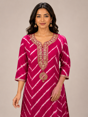 Ranas Rani Color Leheriya Traditional Suit Set