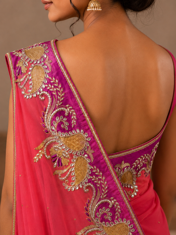 Ranas Zardosi & Gota Work  Designer Saree