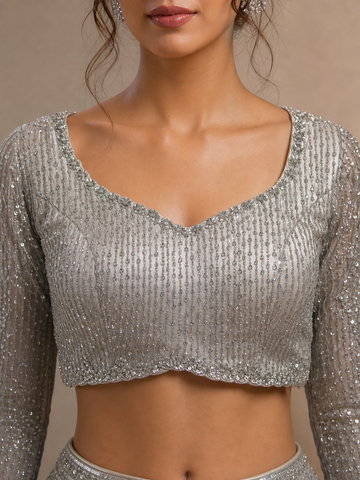 Ranas Grey Color Designer Lehenga