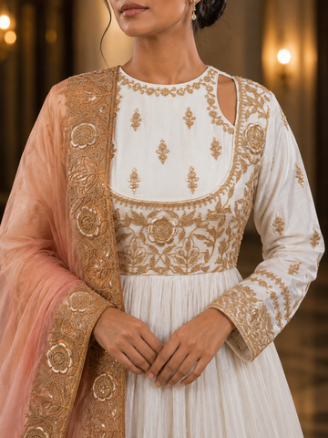 Ranas Marori & Zardosi work Anarkali Suit