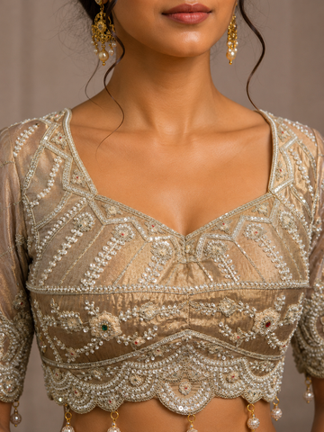 Ranas Golden Color Designer Lehenga